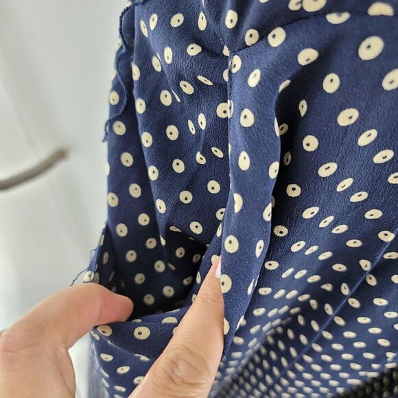 Vintage 80s navy polka dot summer dress - Picture 6 of 9